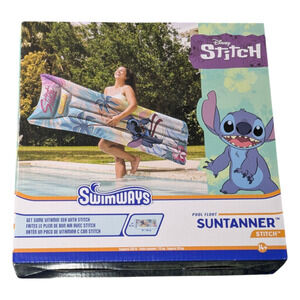 Disney Stitch Swimways Suntanner Pool Float Summer Fun Brand New Spin master